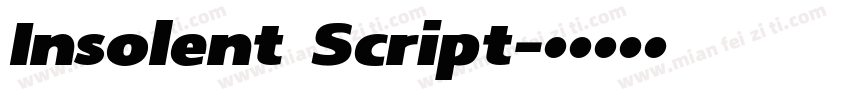 Insolent Script字体转换